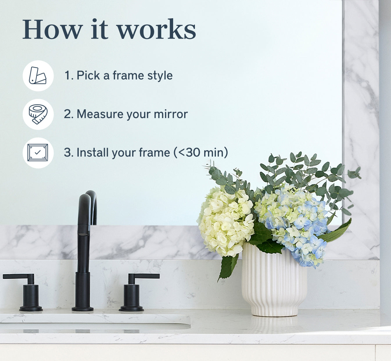 Carrara Classic White Marble Frame