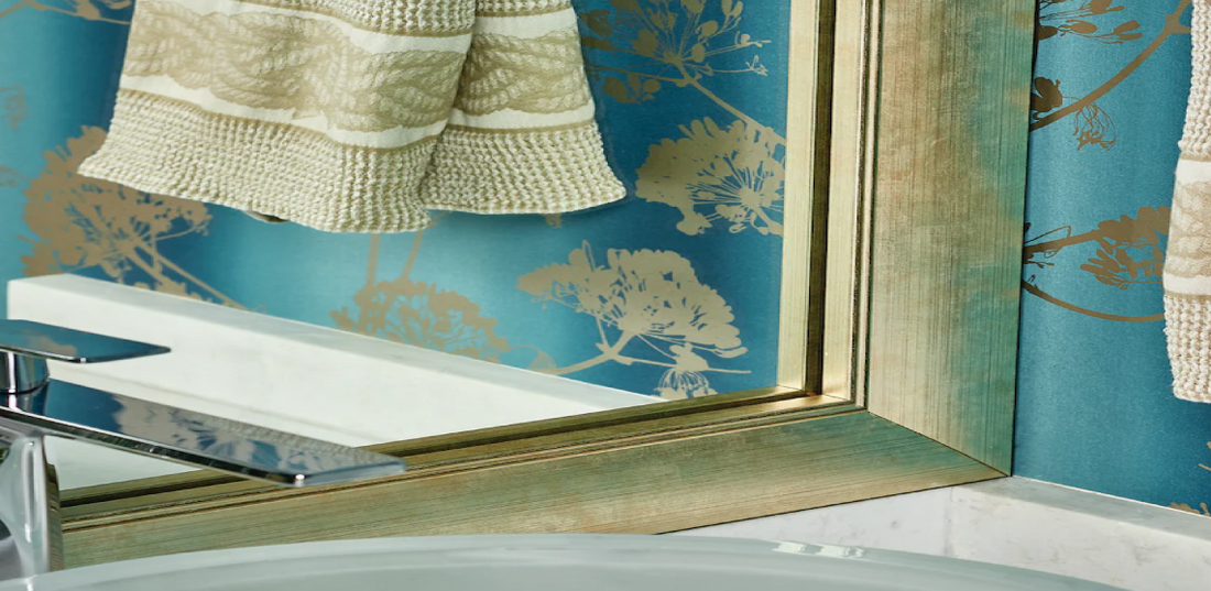 Decorative Gold Bathroom Mirror Frame