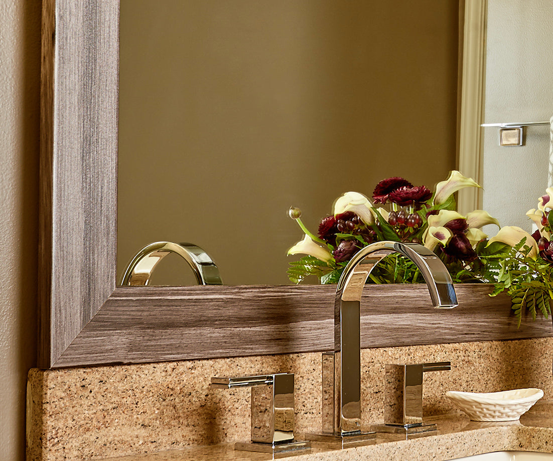 Rustic Frame for Bathroom Mirror by MirrorMate