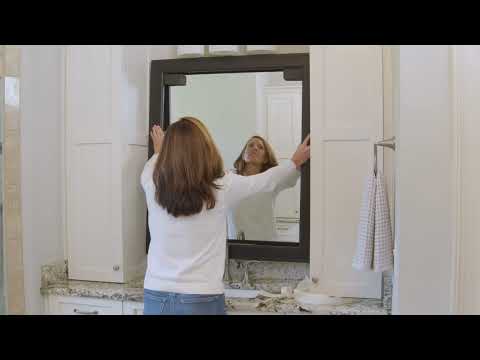 Gray Mirror Frames  Silver Bathroom Mirror Framing – MirrorMate
