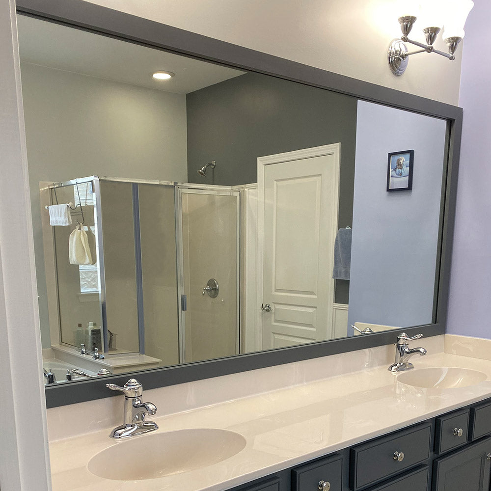 Highline Slim Plain Wood Mirror Frame