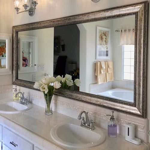 Bathroom deals mirror silver